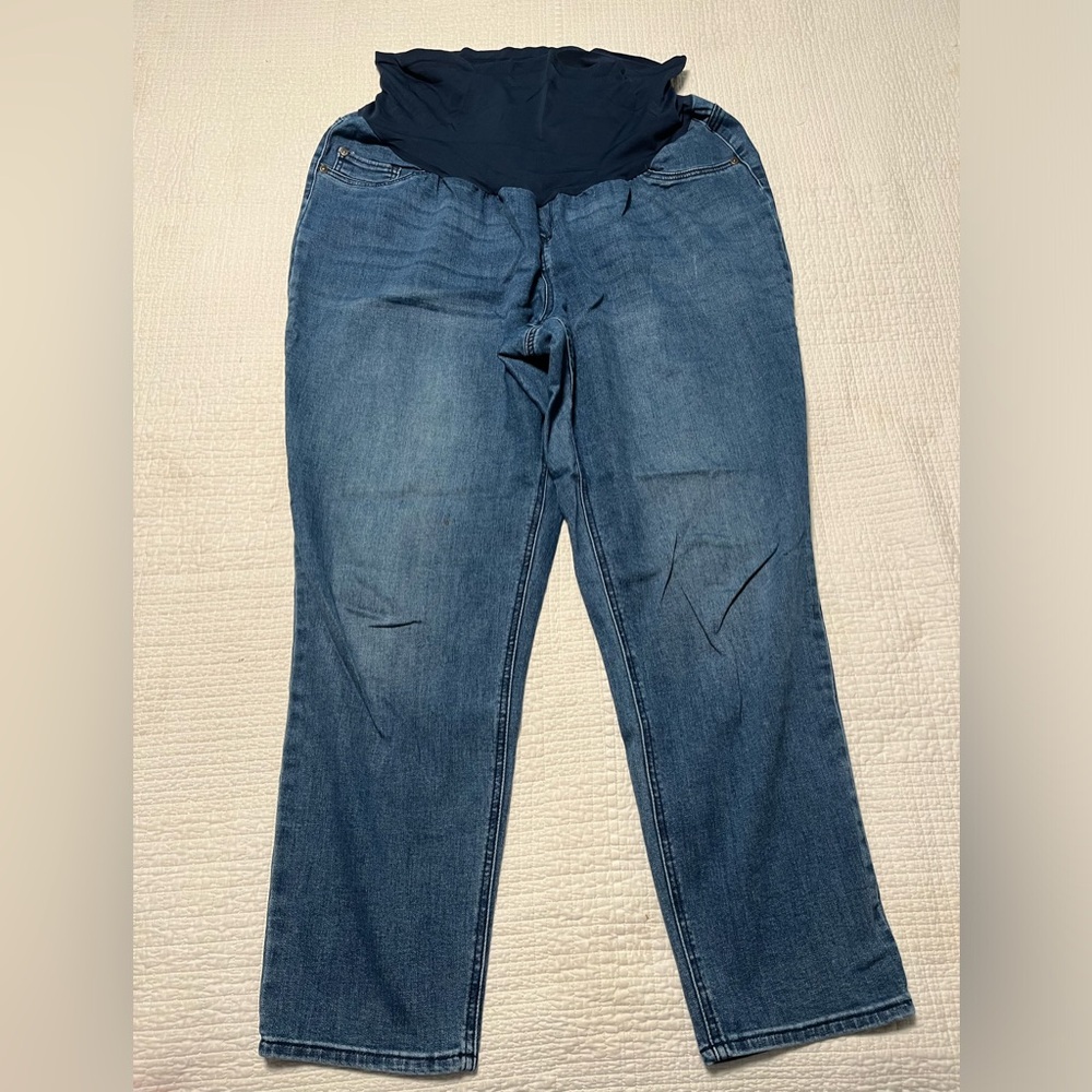 Indigo Blue maternity straight leg jeans